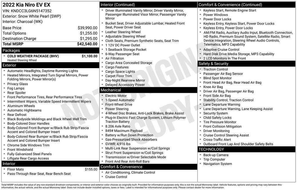 Used 2022 Kia Niro EX w/ Cold Weather Package image 17