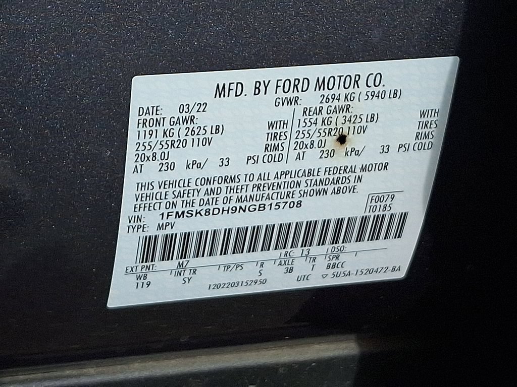 Certified 2022 Ford Explorer XLT w/ Equipment Group 202A AWD/4WD image 28