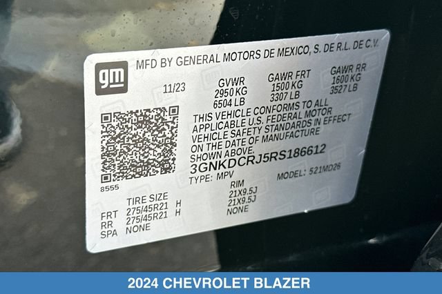 Used 2024 Chevrolet Blazer EV RS AWD/4WD image 31