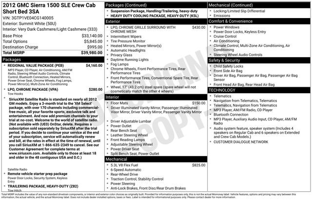 Used 2012 GMC Sierra 1500 SLE w/ Regional Value Package RWD image 4