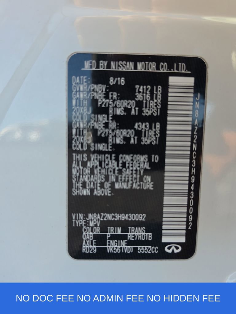 Used 2017 INFINITI QX80 4WD w/ Driver Assistance Package image 34