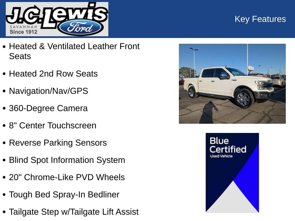 Certified 2020 Ford F150 Lariat w/ Equipment Group 502A Luxury image 34