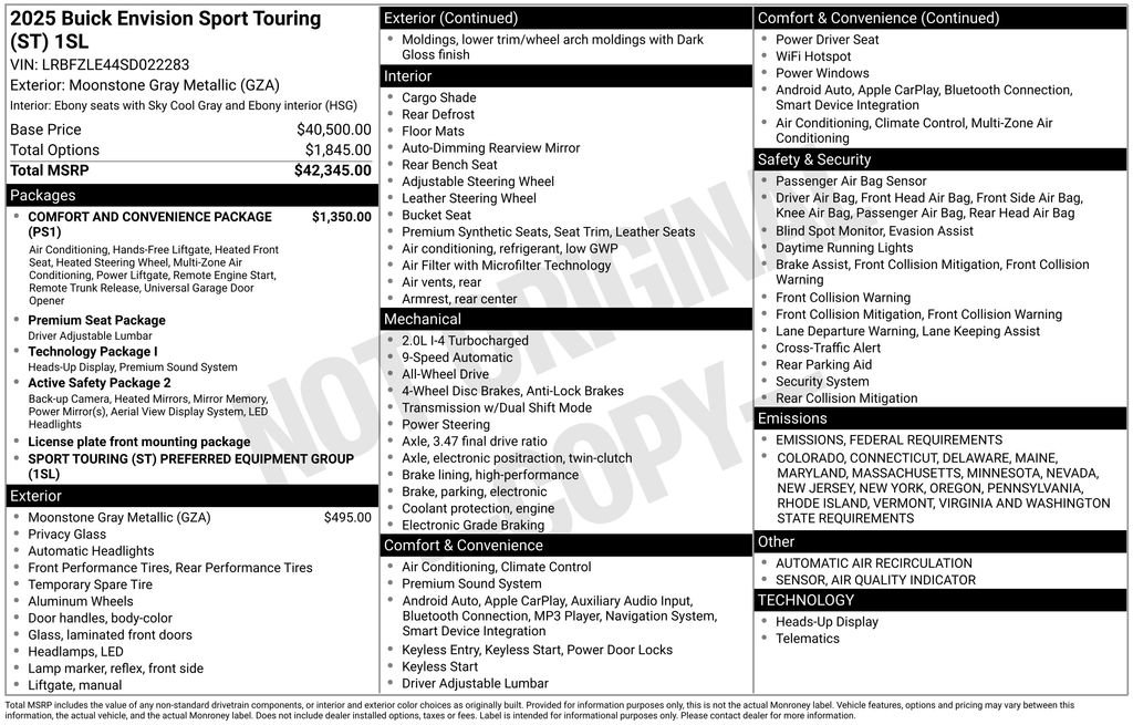 New 2025 Buick Envision Sport Touring image 9
