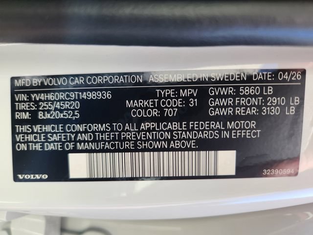 New 2026 Volvo XC60 T8 Plus w/ Climate Package PRO AWD/4WD image 23