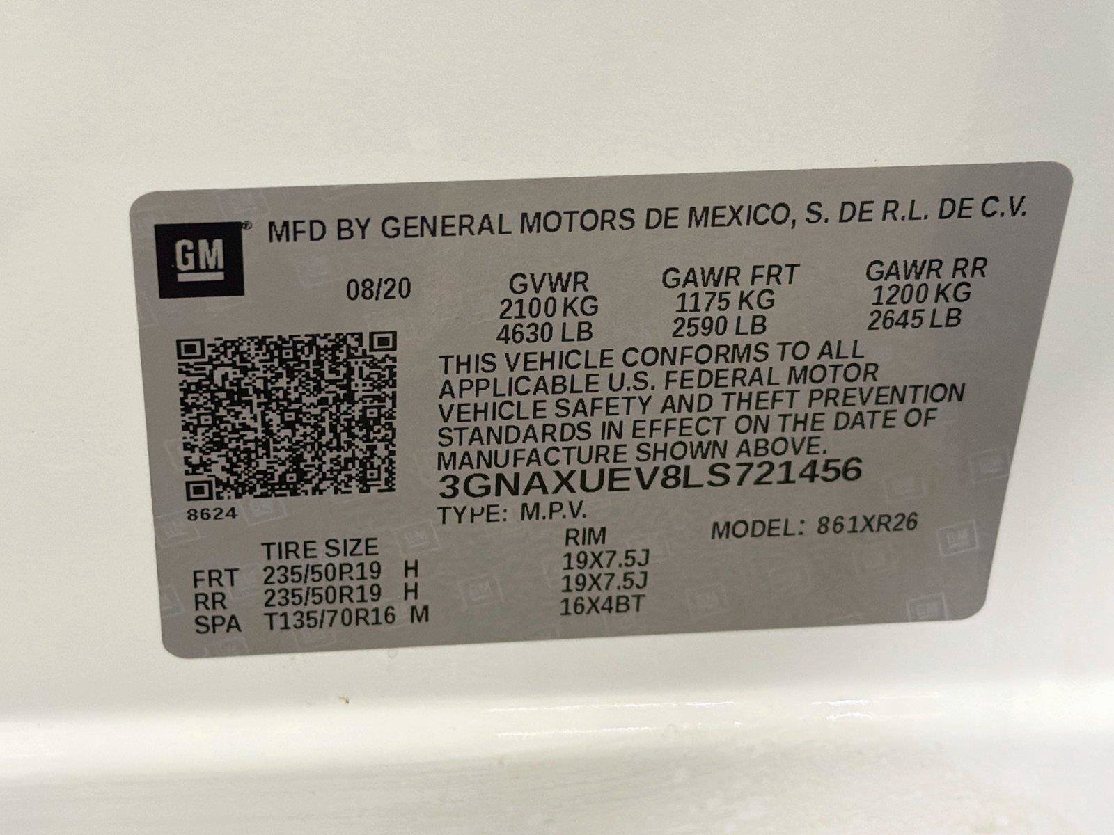 Used 2020 Chevrolet Equinox LT w/ Sport Edition AWD/4WD image 39