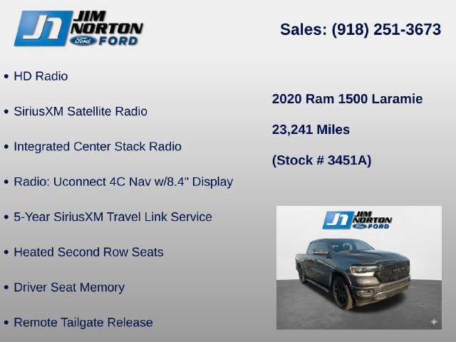 Used 2020 RAM 1500 Laramie AWD/4WD image 17