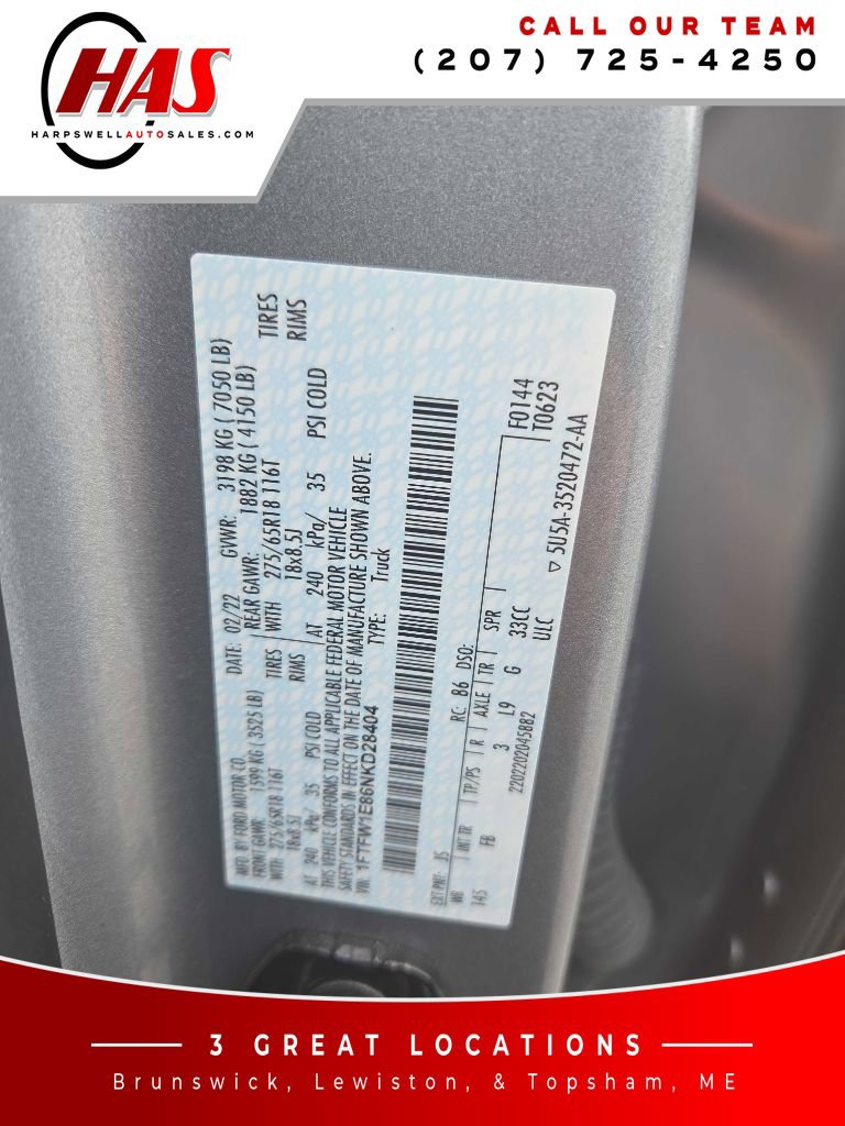 Used 2022 Ford F150 XLT w/ Equipment Group 302A High AWD/4WD image 13