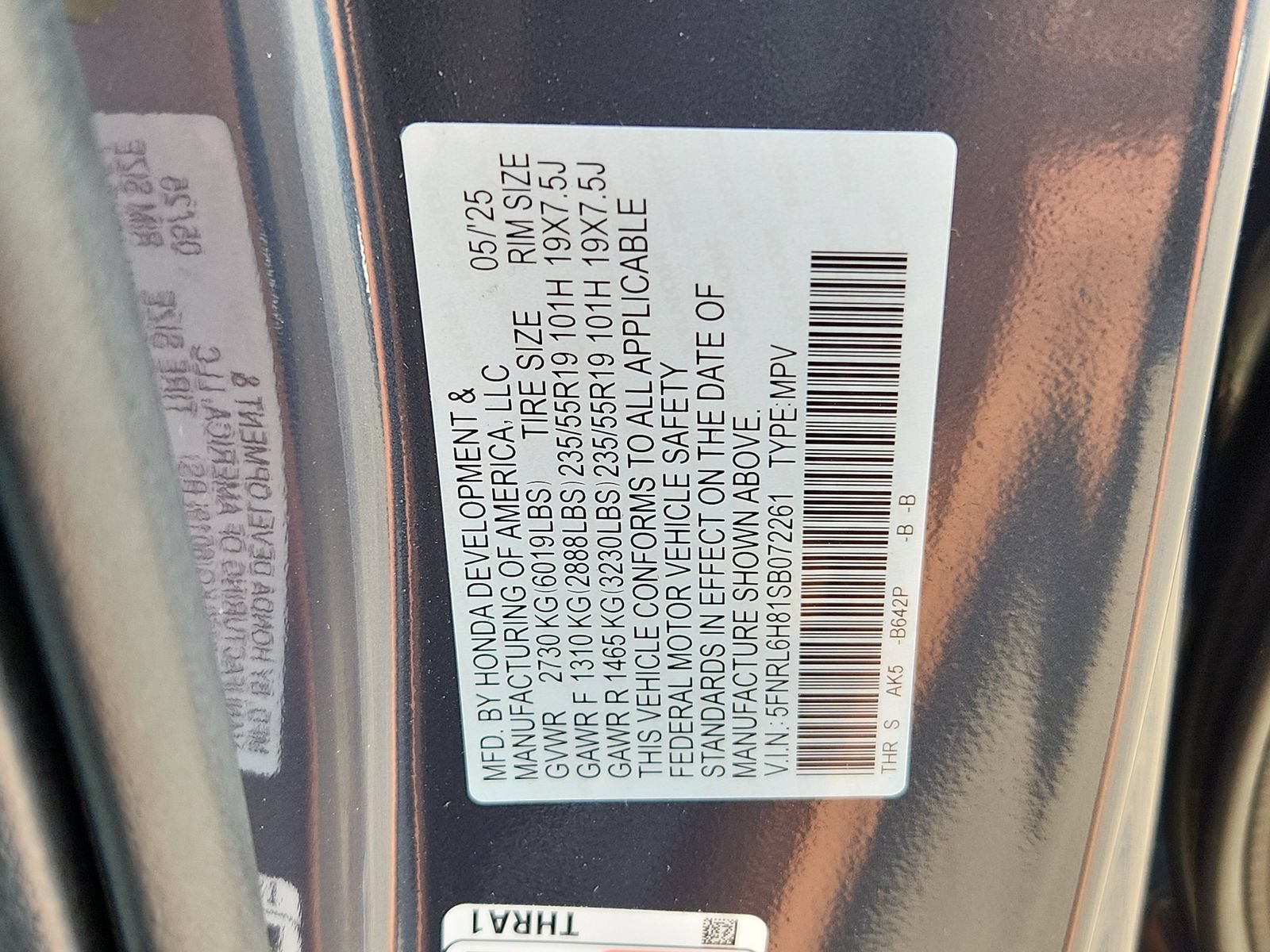 Certified 2025 Honda Odyssey Touring image 21