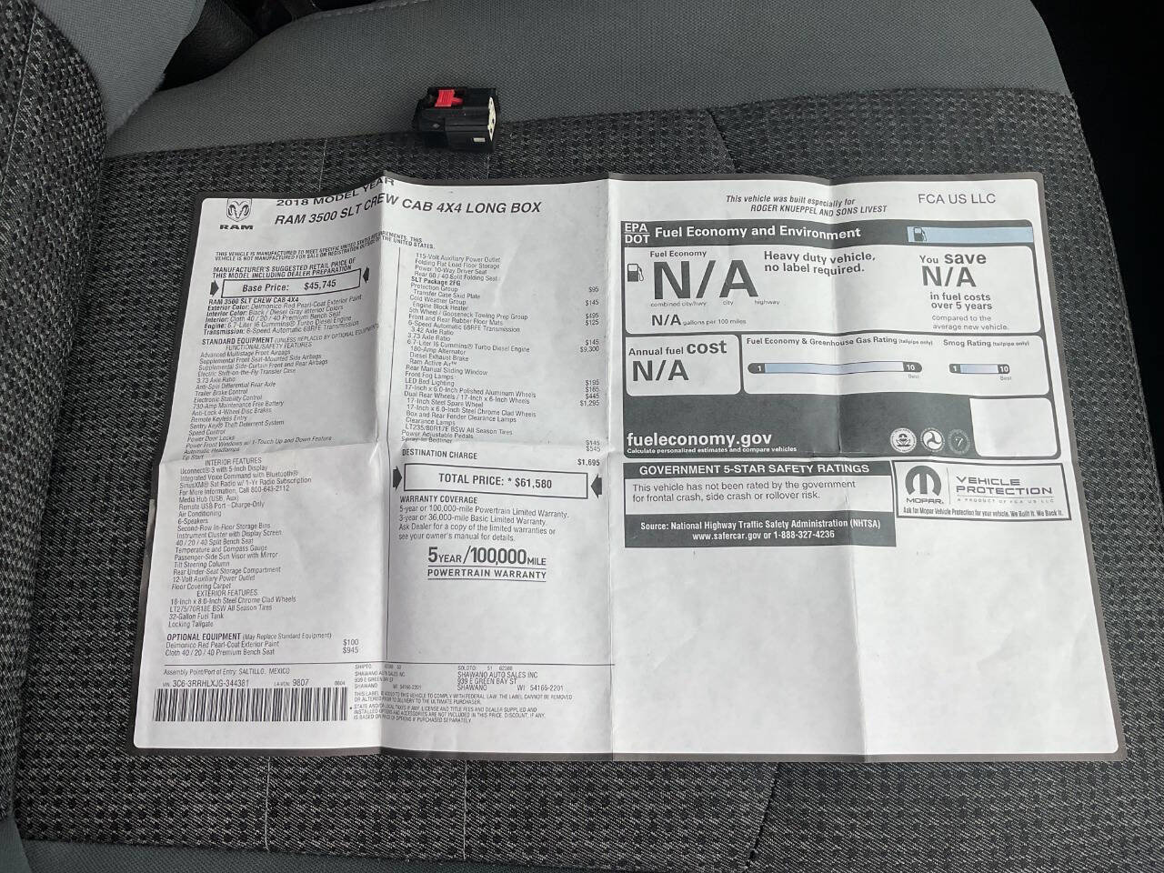 Used 2018 RAM 3500 SLT image 57