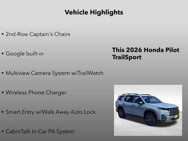 New 2026 Honda Pilot TrailSport image 20
