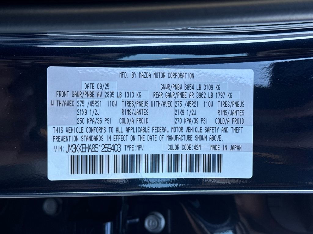 New 2025 MAZDA CX-90 Plug-In Hybrid w/ Premium Plus image 20