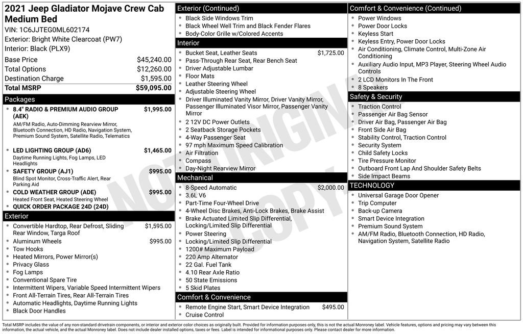 Used 2021 Jeep Gladiator Mojave image 23