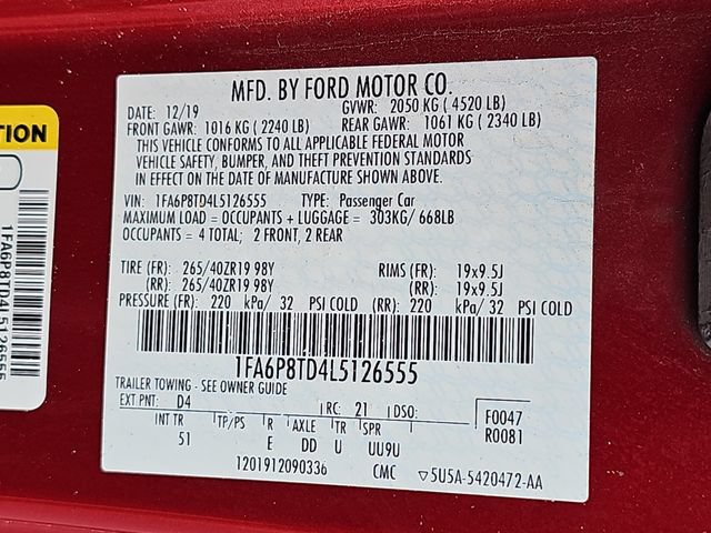 Used 2020 Ford Mustang Premium w/ 2.3L High Performance Package RWD image 35