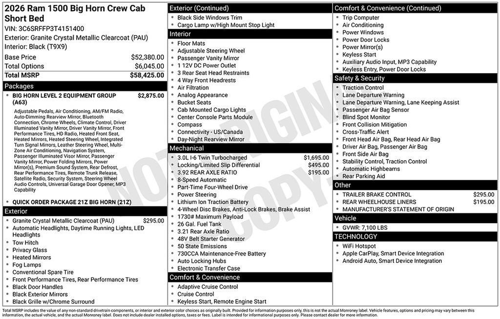 New 2026 RAM 1500 Big Horn image 28