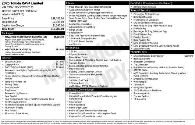 Certified 2025 Toyota RAV4 Limited w/ Advanced Technology Package FWD image 35