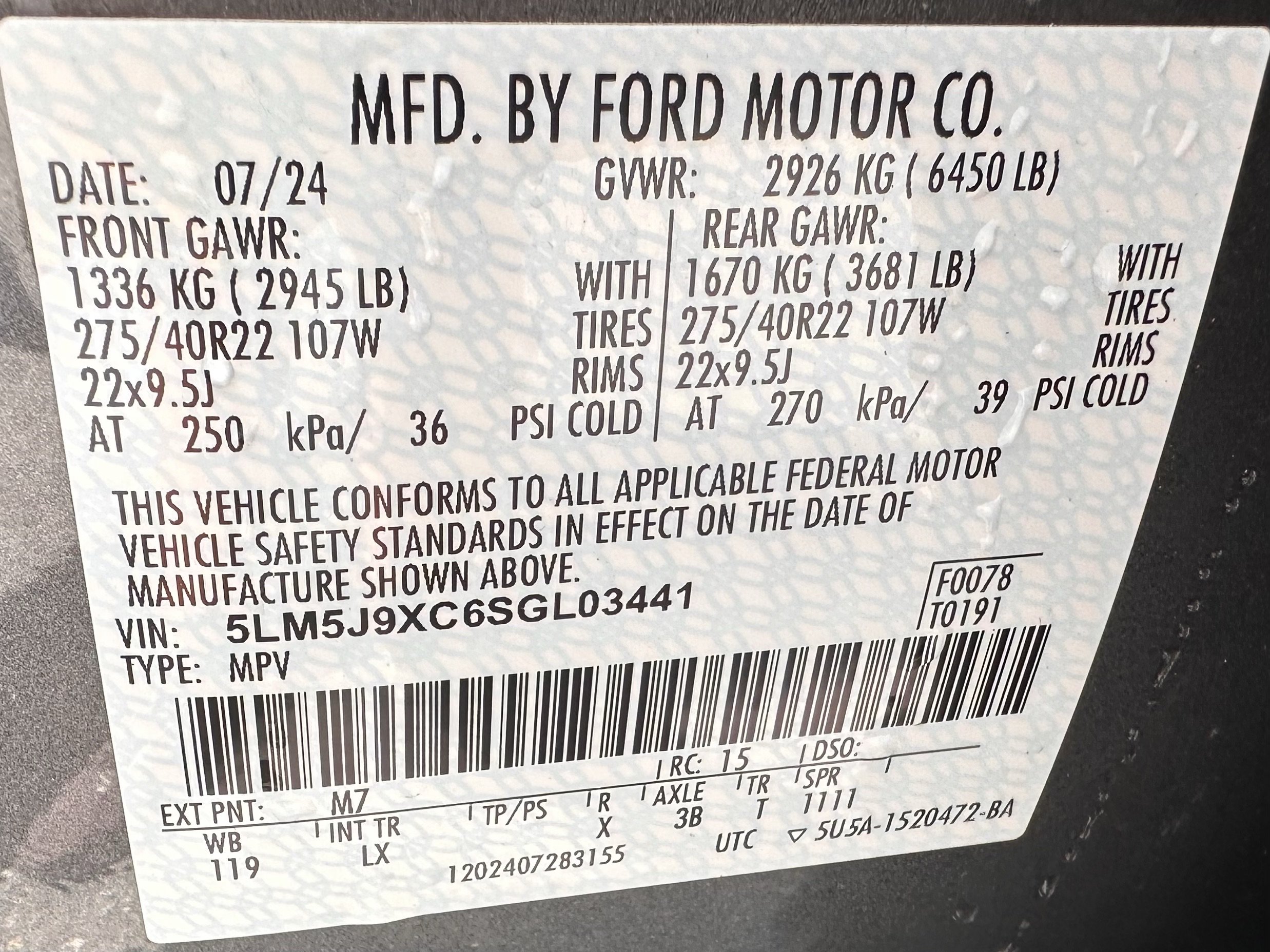 Used 2025 Lincoln Aviator Black Label w/ Jet Appearance Package AWD/4WD image 34