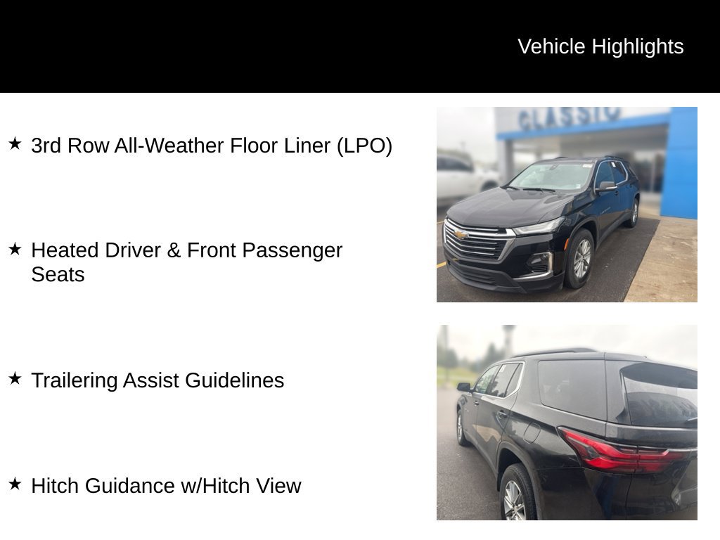 Used 2023 Chevrolet Traverse LT w/ LPO, Floor Liner Package AWD/4WD image 13