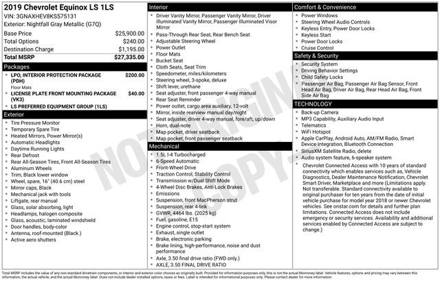 Used 2019 Chevrolet Equinox LS FWD image 16