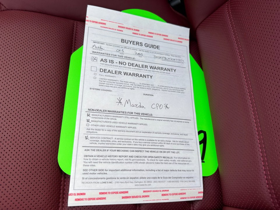 Certified 2025 MAZDA CX-5 Carbon Edition image 37