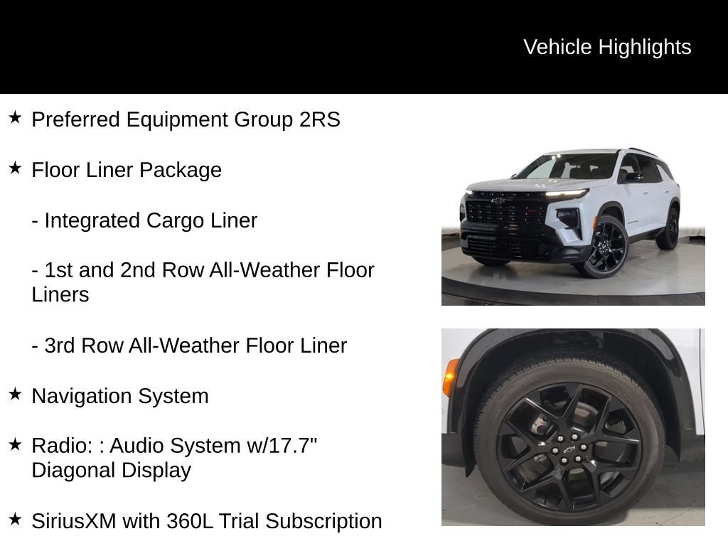 Used 2026 Chevrolet Traverse RS w/ LPO, Floor Liner Package AWD/4WD image 7