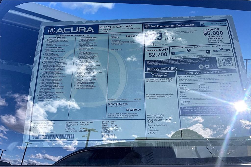 New 2026 Acura RDX A-Spec AWD/4WD image 43
