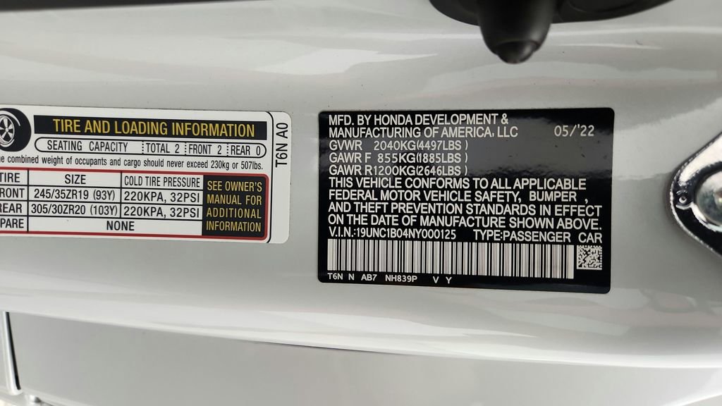 Used 2022 Acura NSX Type S image 33