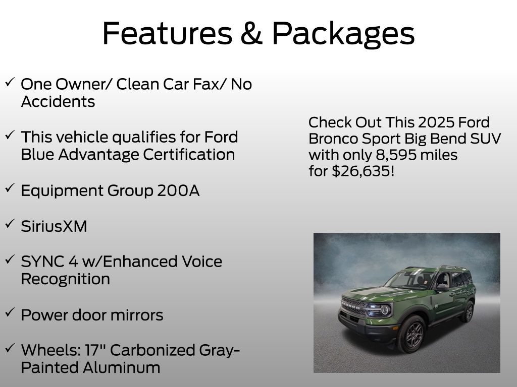 Certified 2025 Ford Bronco Sport Big Bend AWD/4WD image 4