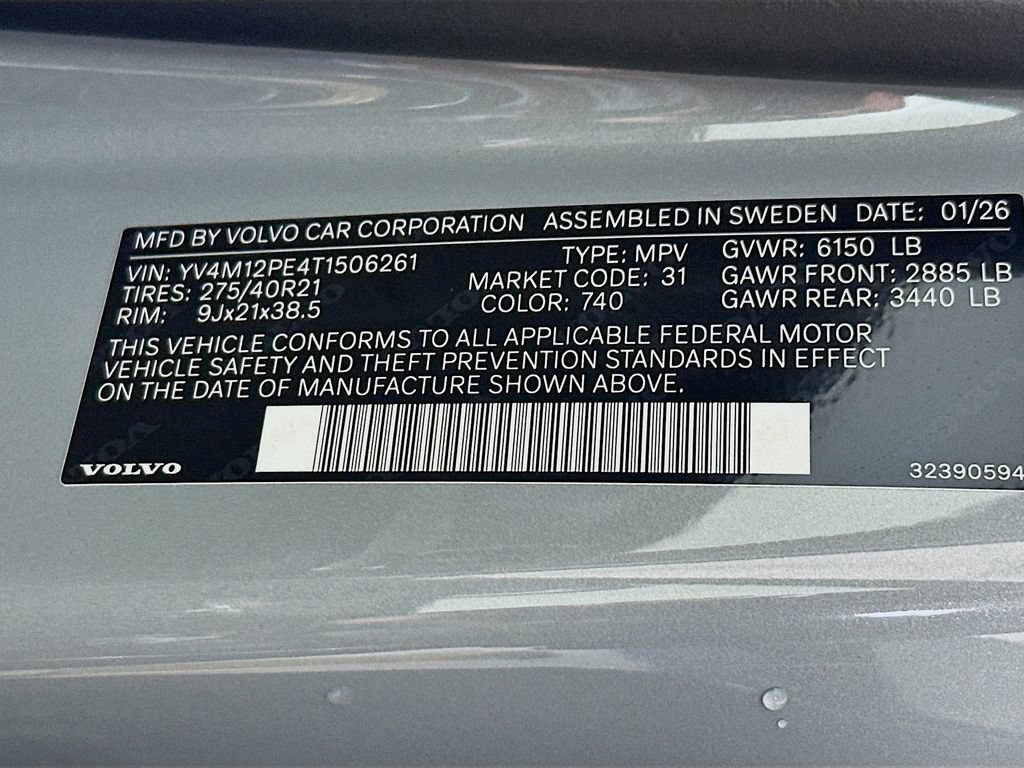 Used 2026 Volvo XC90 B5 Plus w/ Protection Package Premier AWD/4WD image 27