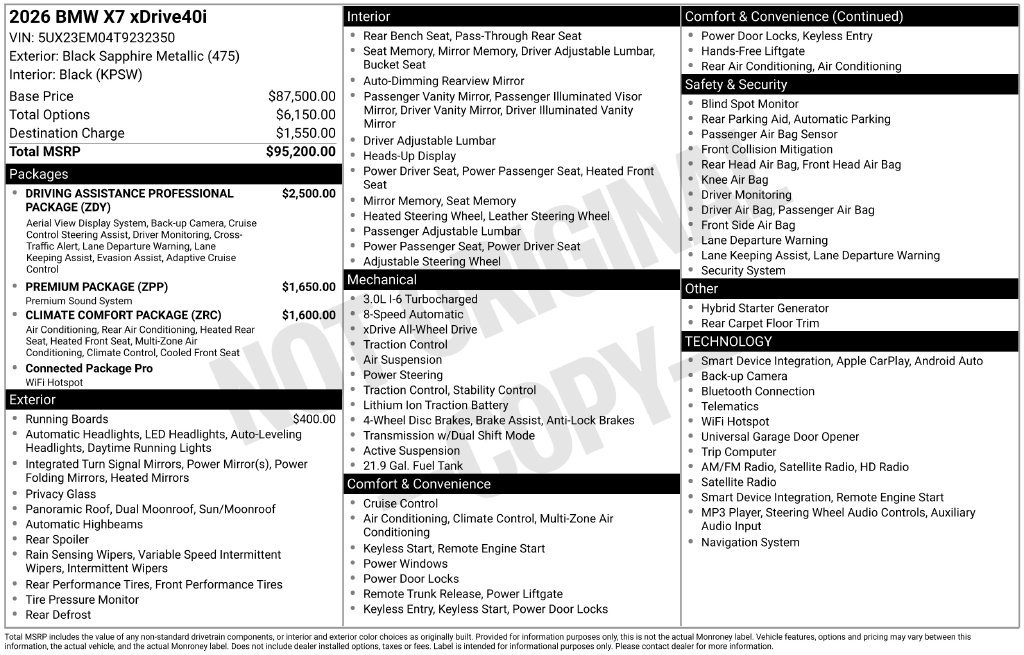 Certified 2026 BMW X7 xDrive40i AWD/4WD image 47