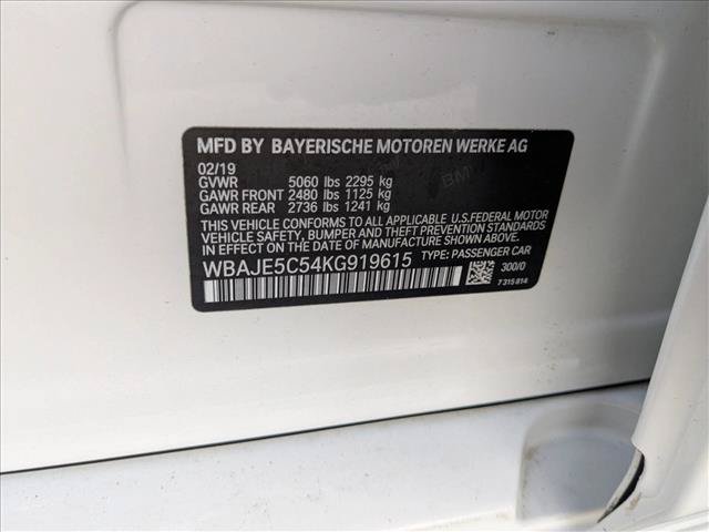 Used 2019 BMW 540i w/ Convenience Package RWD image 24
