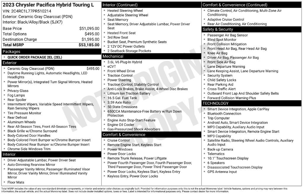 Used 2023 Chrysler Pacifica Touring-L FWD image 13
