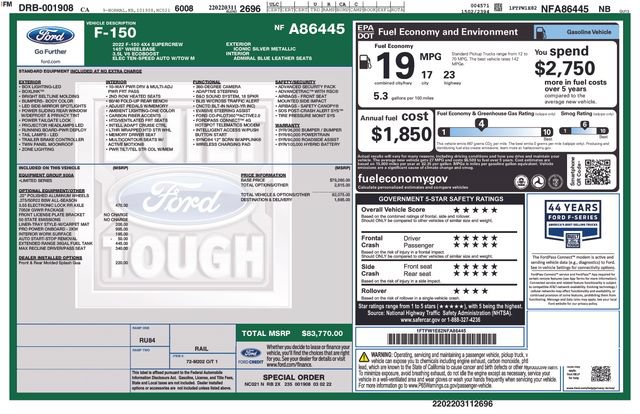 Used 2022 Ford F150 Limited AWD/4WD image 20