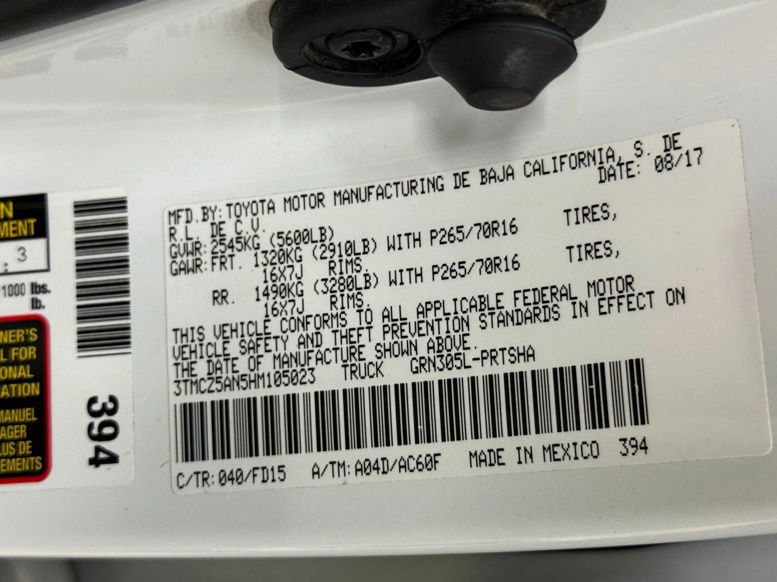 Used 2017 Toyota Tacoma TRD Off-Road w/ Tow Package (A/T) image 36