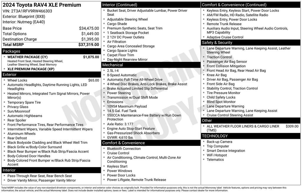 Used 2024 Toyota RAV4 XLE Premium w/ Weather Package AWD/4WD image 32