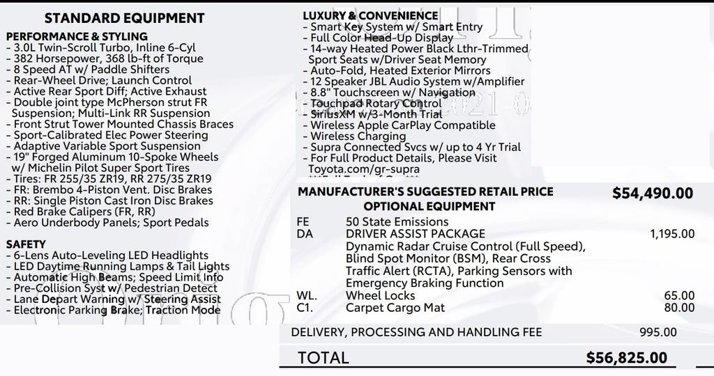 Used 2021 Toyota Supra Premium w/ Driver Assist Package RWD image 17