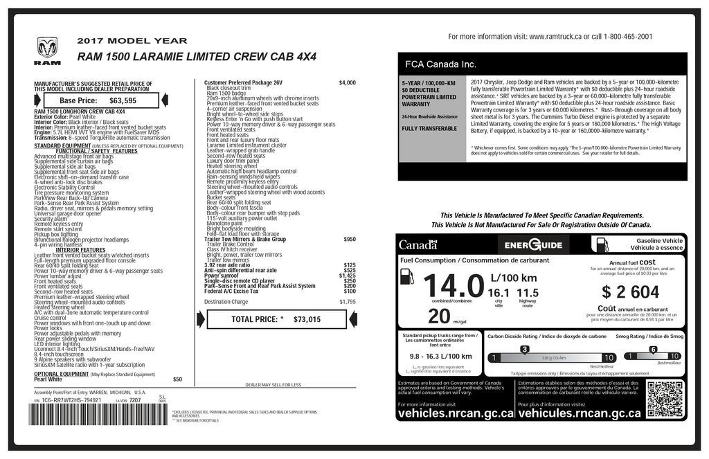 Used 2017 RAM 1500 Limited image 3