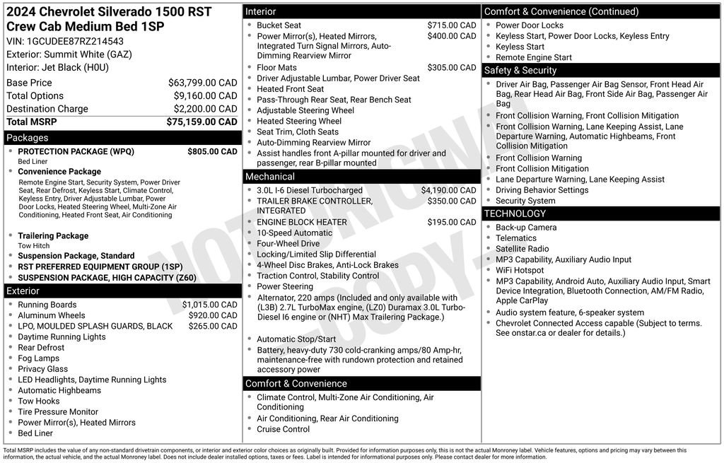 Used 2024 Chevrolet Silverado 1500 RST w/ Protection Package AWD/4WD image 2