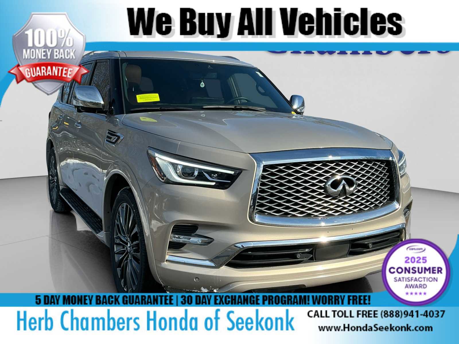 Used 2023 INFINITI QX80 Sensory w/ Cargo Package AWD/4WD image 1