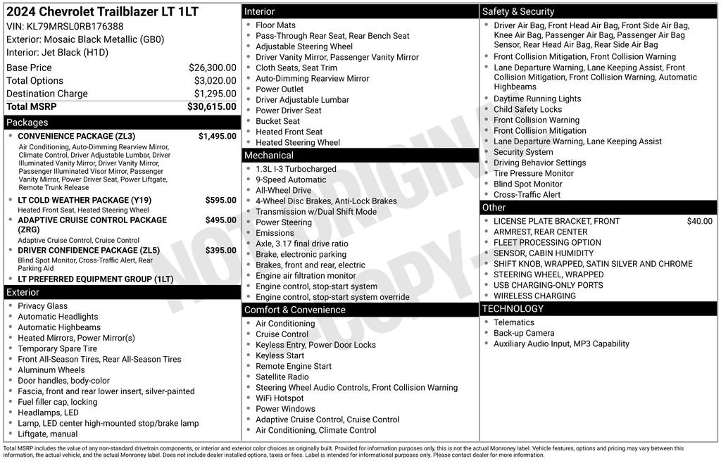 Used 2024 Chevrolet TrailBlazer LT w/ Convenience Package AWD/4WD image 2