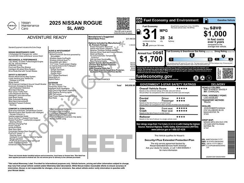 Used 2025 Nissan Rogue SL w/ SL Premium Package AWD/4WD image 2