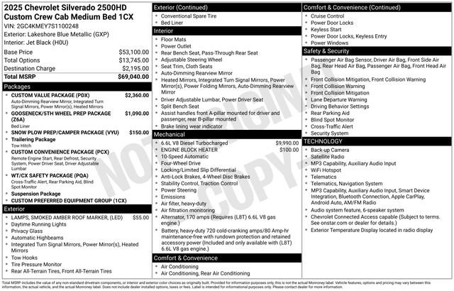 Used 2025 Chevrolet Silverado 2500 Custom w/ Custom Value Package image 20