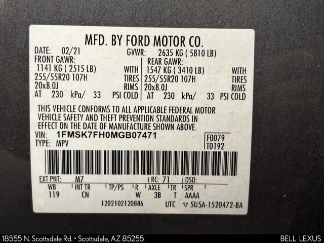 Used 2021 Ford Explorer Limited w/ Equipment Group 301A RWD image 32