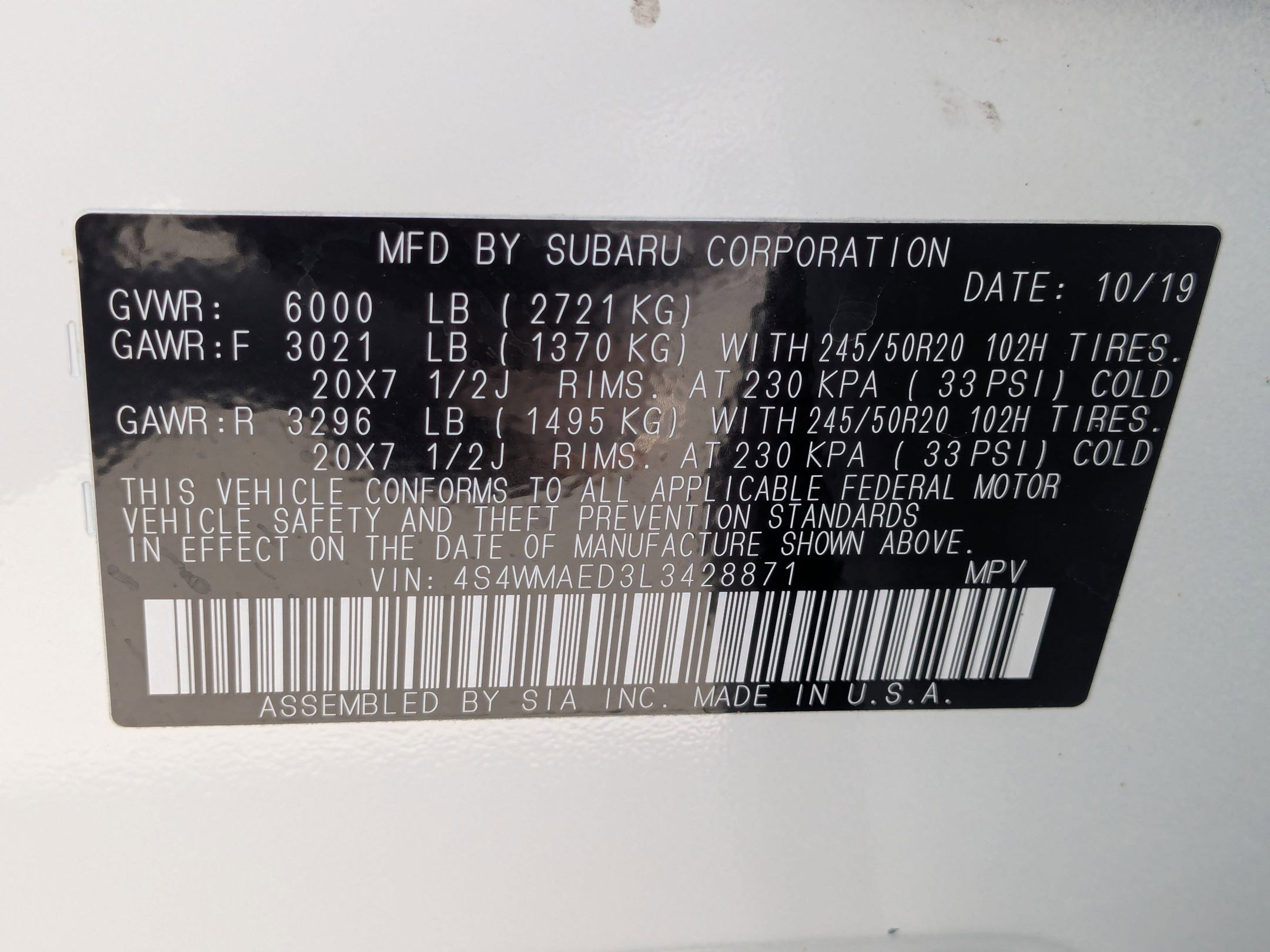 Used 2020 Subaru Ascent Premium w/ Sport Package image 34