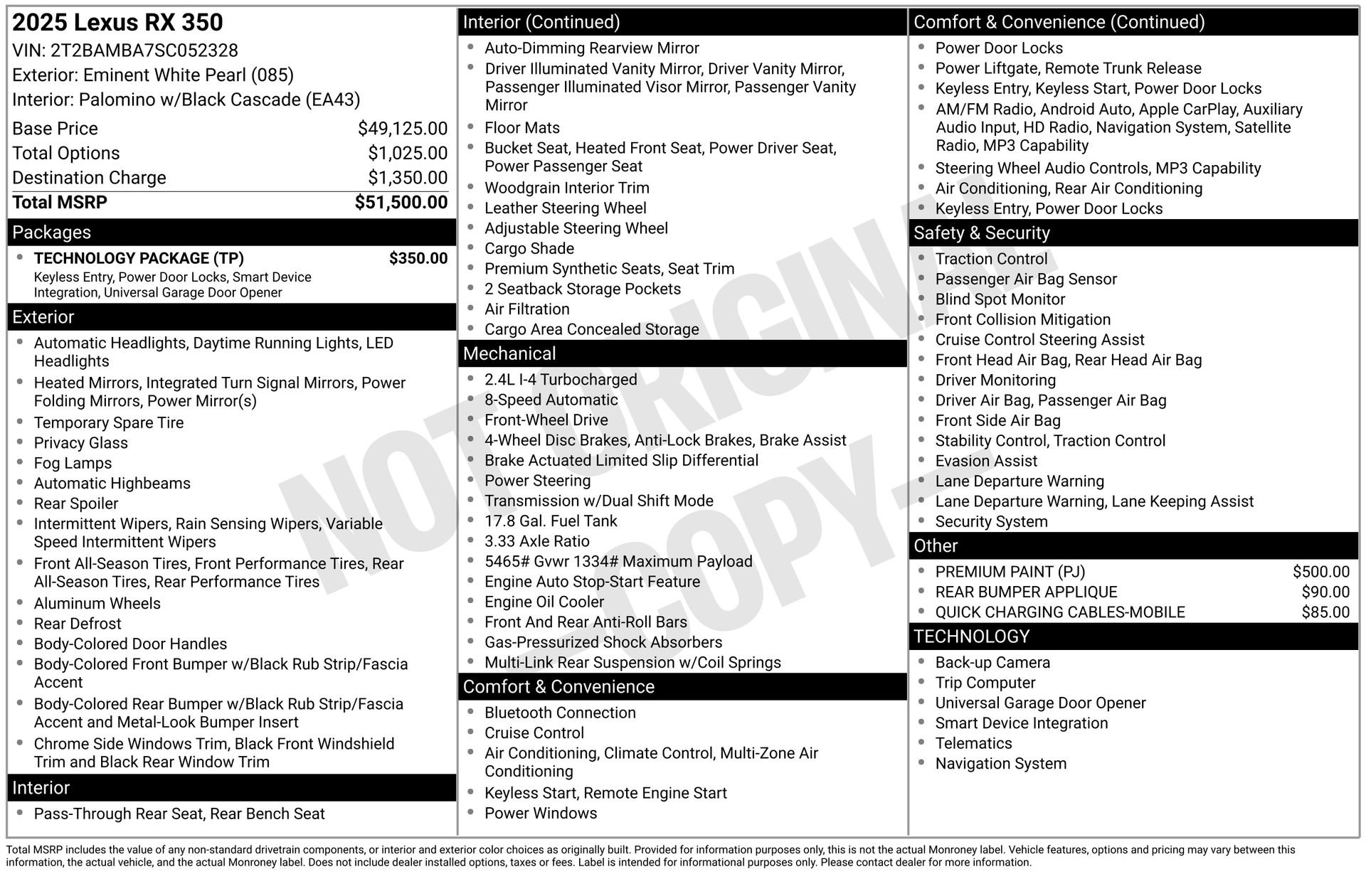 Used 2025 Lexus RX 350 FWD w/ Technology Package image 30
