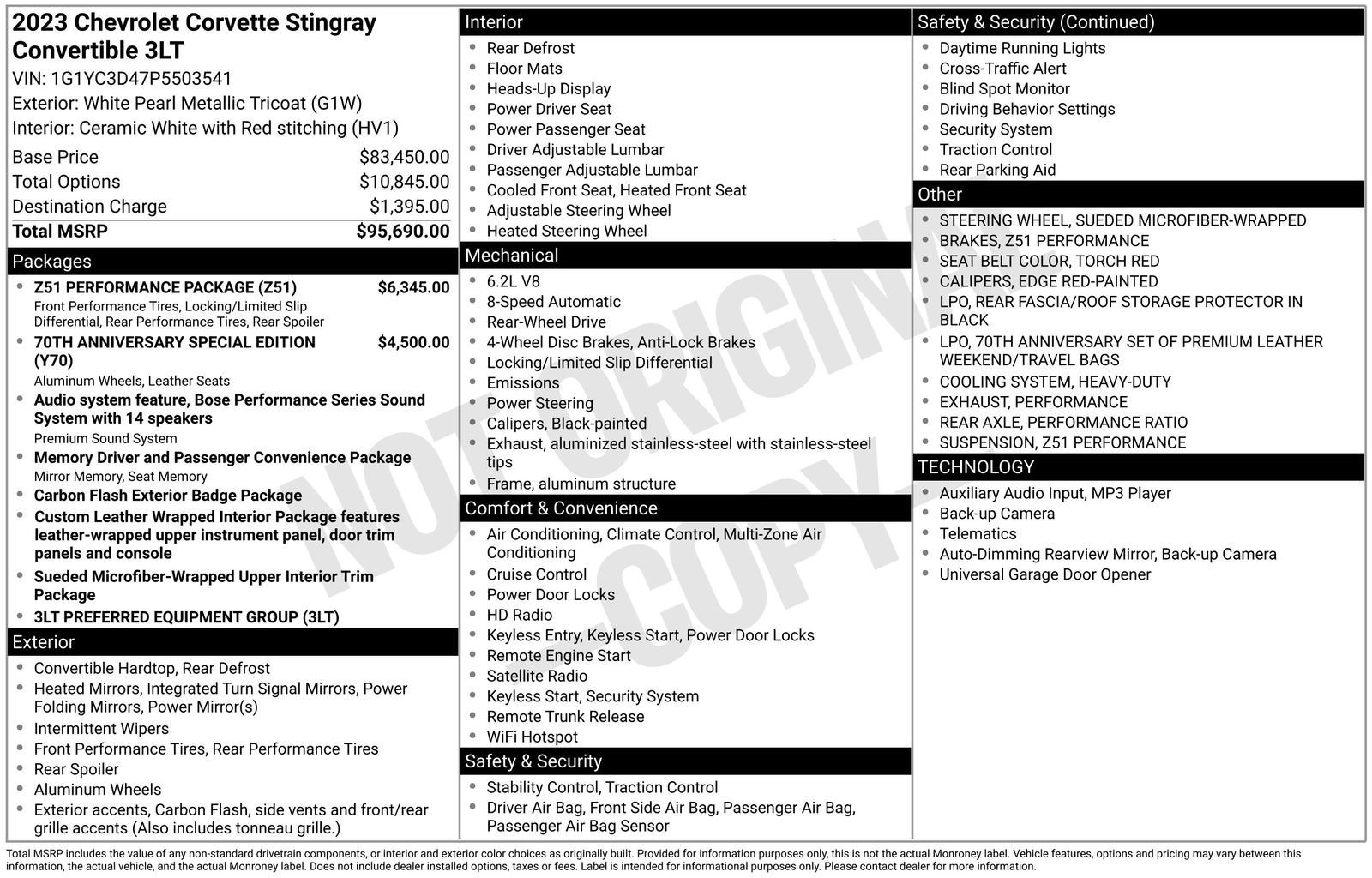 Used 2023 Chevrolet Corvette Stingray Premium Conv w/ Z51 Performance Package image 25