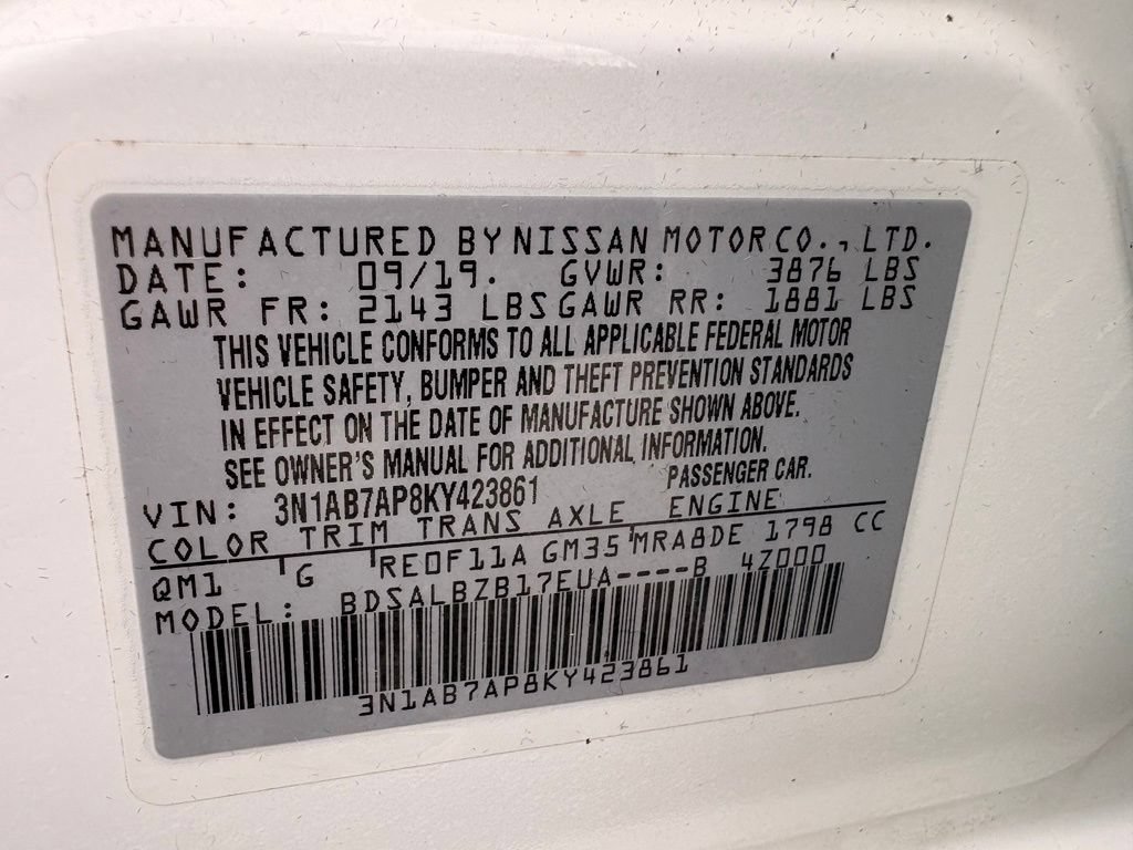 Used 2019 Nissan Sentra S FWD image 32