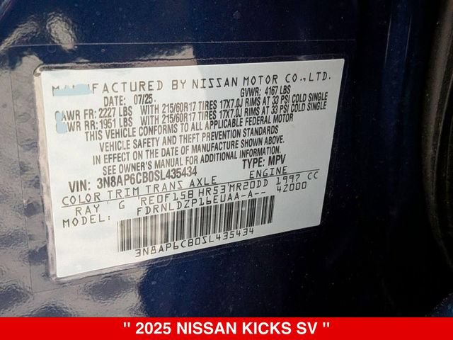 Certified 2025 Nissan Kicks SV w/ SV Premium Package AWD/4WD image 41