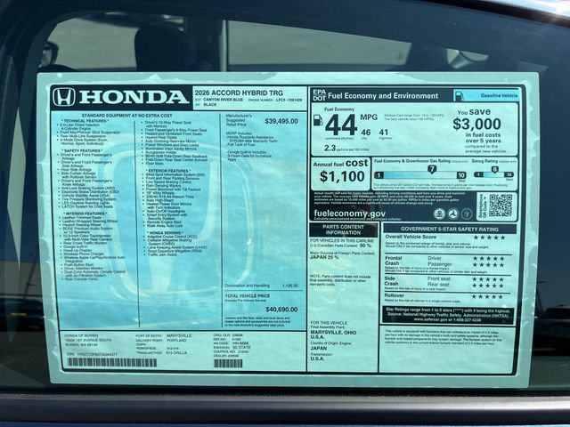 New 2026 Honda Accord Touring image 30