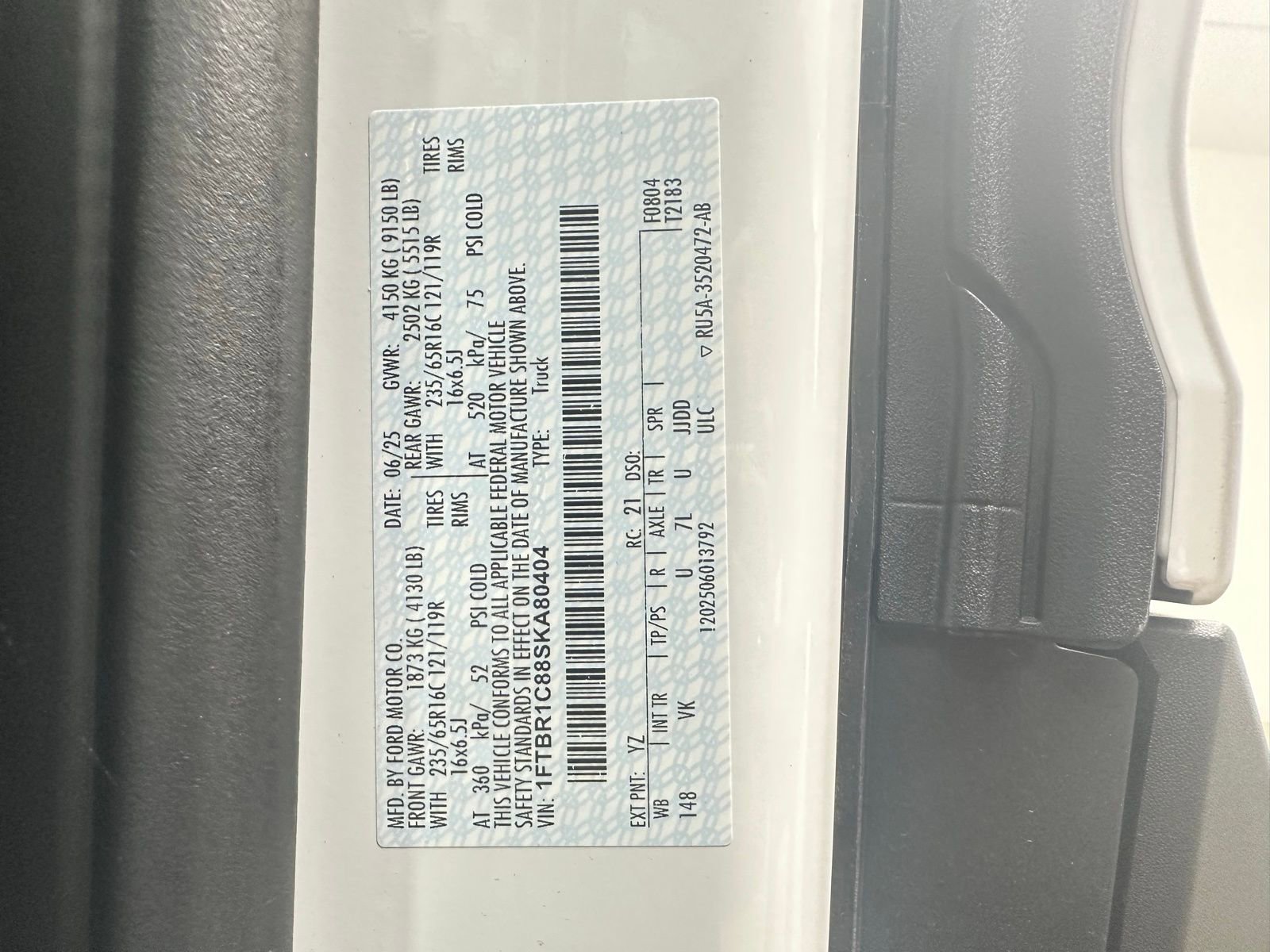 New 2025 Ford Transit 250 148 Medium Roof w/ Load Area Protection Package image 25