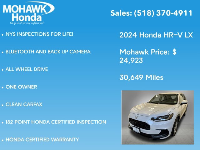 Certified 2024 Honda HR-V LX image 8